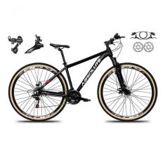 Bicicleta Aro 29 Absolute Nero 5 Shimano Freios Hidráulicos 24v Garfo Suspensão Pneu Faixa - Preto Tam.17