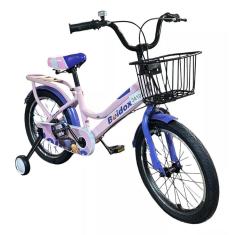 Bicicleta Infantil Aro 18 Com Cestinha Rosa Beidox 24103Bk