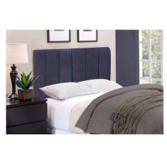 Cabeceira de Cama Box Milão Casal 1,40 Suede Preto - Comprar Moveis Em