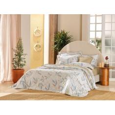 Jogo de Cama King Percal 180 Fios Algodão Aurora Floral Teka