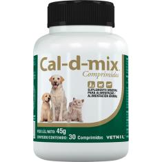Suplemento Vetnil Cal-D-Mix para Cães e Gatos - 30 comprimidos