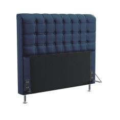 Cabeceira Dama 160 para Cama Queen Sued Azul Marinho Aradecor