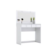 Penteadeira Camarim Juvenil Daila c/ 2 Gavetas e Espelho Branco - Henn