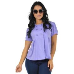 Blusa parka fenomenal(sem elasticidade), Lilás, G