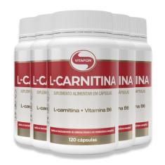 Kit 5 L-Carnitina + B6 Vitafor 120 Cápsulas
