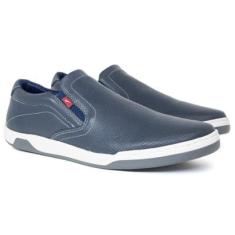 Sapatênis Slip On Ferracini 24h Casual Masculino Couro Calce Fácil 7051-267-Masculino