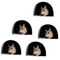 MOOKEENONE 5X Wall Stickers Realistic Wallpaper 3D Mouse Sticker Mouse in A Hole