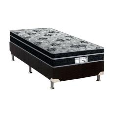 Cama Box Solteiro: Colchão Molas Probel Prolastic Born + Base CRC Suede Black(88x188)