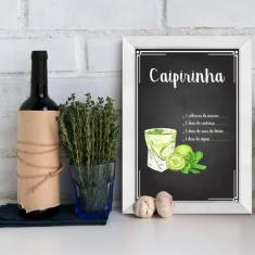 Quadro Decorativo Caipirinha Bebida 22x32 Moldura Branca - Quartinhos