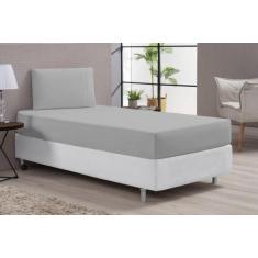 Lençol Cama Solteiro Hotel Clinica 400 Fios Cinza - Beatriz Enxovais