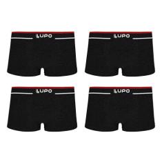 Kit 4 Cuecas Lupo Sunga Fio Texturizado 00526-104, Grafite, GG