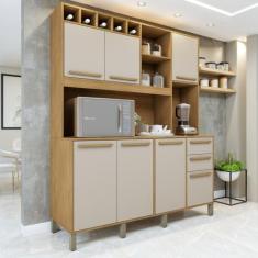 Armário de Cozinha 6 Portas 3 Gavetas Agata - Valdemóveis