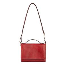 Bolsa pequena transversal de couro liso Deise - Vermelho