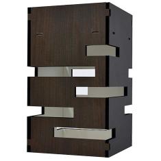 Lustre Pêndulo de Teto em Mdf Laminado Tabaco Vazado