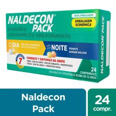 Naldecon Pack Dia e Noite Paracetamol + Cloridrato Fenillefrina + Maleato de Carbinoxamina 24 comprimidos 24 Comprimidos