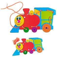 Alinhavo Infantil Trem Brinquedo Educativo e Pedagógico