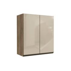 Armário De Cozinha Modulado Maxxi G765 2 Portas C/ Vidro Nogal - Kappesberg