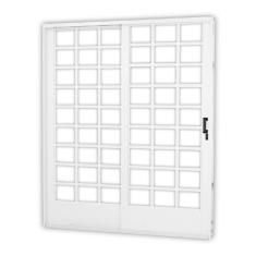 Porta De Correr 2 Folhas Divisor Quadri Mgm Branco