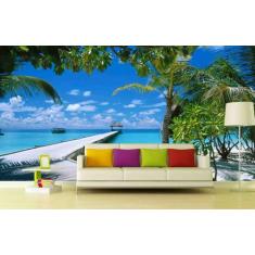 Papel de Parede Painel Fotográfico Praia n64 2,00X3,00 - Voce Decorand