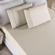 Jogo de Lençol Queen 3 Peças Percal 400 Fios Ponto Palito - Marias Enx