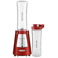Liquidificador Philco Blender Vermelho Fit Retrô 2 Copos 300W, Vermelh