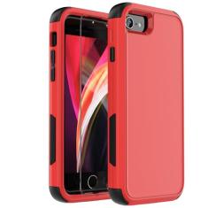 droperprote Capa para iPhone SE 2022/2020/7/8 com protetor de tela 3 em 1 resistente à prova de choque para iPhone SE/7/8 de 4,7 polegadas