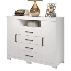 Cômoda Havana Master 2 Portas e 4 Gavetas com Pés - Santos Andirá Branco