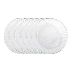 Jogo De Pratos De Vidro Fundo Duralex Primavera - 6 Peças