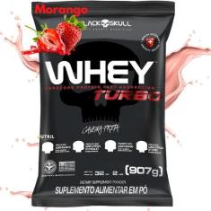 Whey Protein Concentrado 907g Black Skull TURBO  Refil para Ganho de M