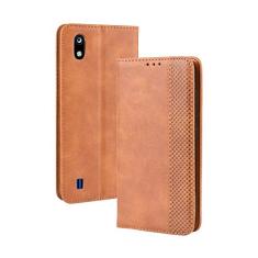 Capa para ZTE Blade Blade A7 2019, capa flip de couro para ZTE Blade Blade A7 2019, capa magnética retrô para celular, capa carteira de telefone com compartimentos para cartão