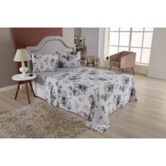 Jogo De Lençol Casal King 4 Peças Percal 180 Fios 80% Algodão Estampad