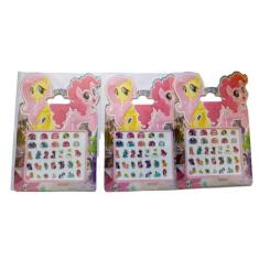 Kit 3 Cartelas Adesivo Unha Infantil Personagens Licenciado - Ladeira 