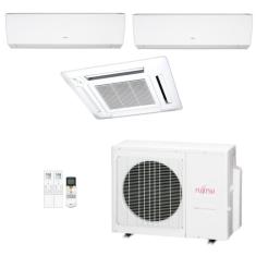 Ar-Condicionado Multi Split Inverter Fujitsu 18.000 (2x Evap HW 7.000 + 1x Evap Cassete 4 Vias 9.000) Quente/Frio 220V