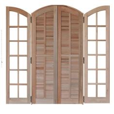 Porta Balcão Mista Abrir Em Arco 1,20 X 2,10 Rodam Natural