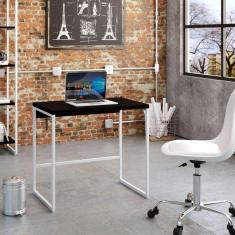 escrivaninha studio preta e branca 80 cm