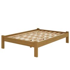 Cama Casal Turca New Madeira Maciça Cor Nogueira