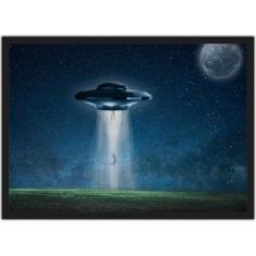 Quadro Decorativo Disco Voador Extraterrestre Ovnis Decorações Com Mol