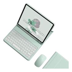 Teclado Redondo + Mouse + Capa Para 2022/2021/2020/2018 iPad Pro 11 Polegadas
