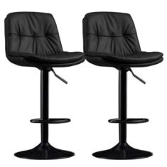 Banqueta Alta Giratória Regulagem de Altura Duoffice Kyoto DU76, Preto