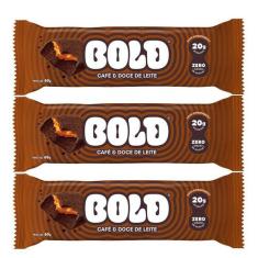 Bold Barra de Proteína Café e Doce de Leite contendo 3 unidades de 60g