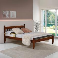 Cama Casal em Madeira Maciça Mv Outlet