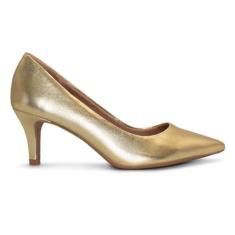 Scarpin Usaflex Feminino Casual Salto Fino Z7601 - Dourado - 39
