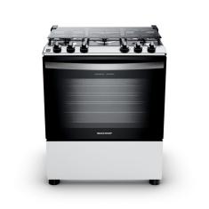 Fogão Brastemp 5 Bocas Mesa Inox BFS5NDB Branco Bivolt