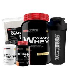 KIT - Waxy Whey 900g + Waxy Maize 800g + Power Creatina 100g + BCAA 10