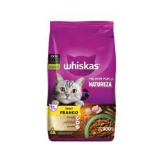 Ração Whiskas Melhor Por Natureza Frango para Gatos Adultos - 900g