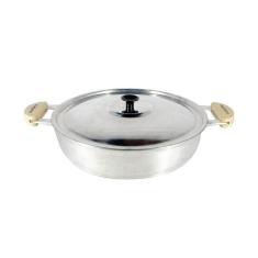 Frigideira Panela Alumínio Fundido Polida Alça Meia Lua 36cm