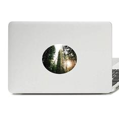 Adesivo de notebook com emblema de vinil verde da ciência da natureza