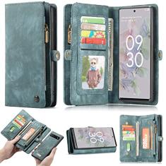 JGY Capa carteira de couro para Google Pixel 9 PRO XL, Pixel 9 PRO XL 6,7 2024, capa magnética destacável com bolso com zíper, porta-cartões, capa completa à prova de choque destacável para mulheres e