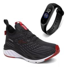 Kit Tênis Masculino Academia Corrida Treino Confortável Leve + Relógio