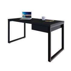 Mesa de Escritório Retangular Miguel 1 GV Preta 150 cm